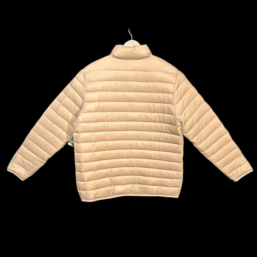 Ozark Trail Men's Zip Front Puffer Jacket Size M Beige Winter Coat Zip Pockets - Picture 2 of 11
